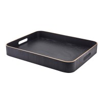 Black Wood Veneer Butlers Tray